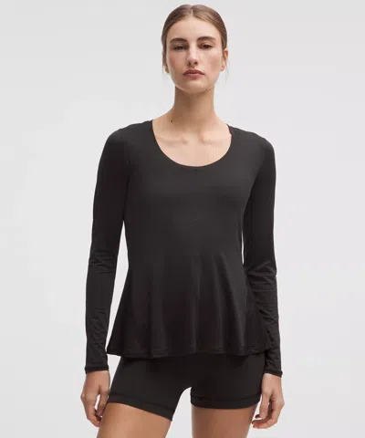 Lululemon Lightweight Flowy Hem Long-sleeve Shirt In Black