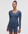 Lululemon Lightweight Flowy Hem Long-sleeve Shirt In Blue