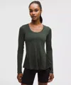 Lululemon Lightweight Flowy Hem Long-sleeve Shirt In Green