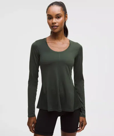 Lululemon Lightweight Flowy Hem Long-sleeve Shirt In Green