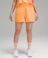 Lululemon Lightweight Relaxed-fit High-rise Shorts 3.5" In Orange