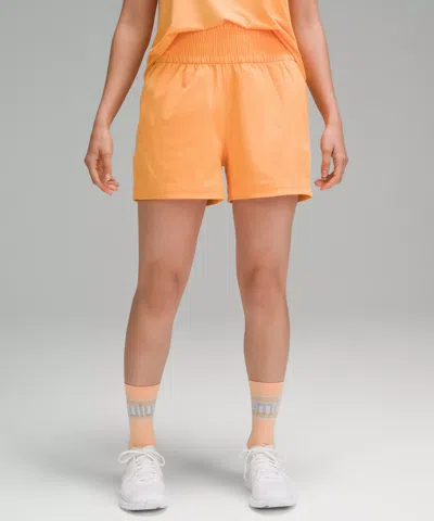 Lululemon Lightweight Relaxed-fit High-rise Shorts 3.5" In Orange