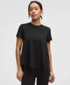 Lululemon Lightweight Split-back Training T-shirt In Black