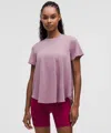 Lululemon Lightweight Split-back Training T-shirt In Pink