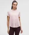 Lululemon Lightweight Split-back Training T-shirt In Pink