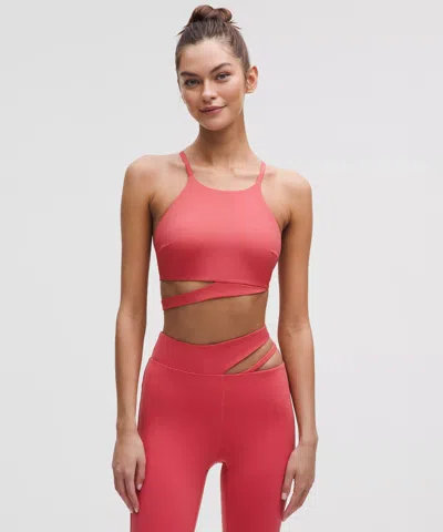 Lululemon Lightweight Ultralu Cutout Sports Bra Light Support, B/c Cup In Pink