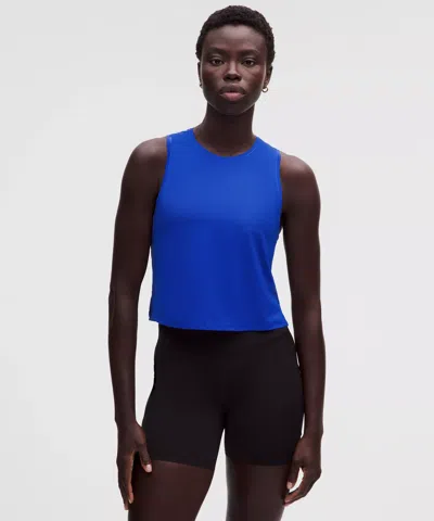 Lululemon Lightweight Waist-length Running Tank Top In Blue