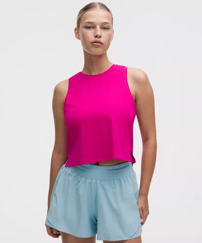 Lululemon Lightweight Waist-length Running Tank Top In Pink
