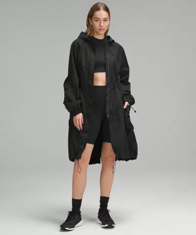 Lululemon Lightweight Woven Long Jacket In Black