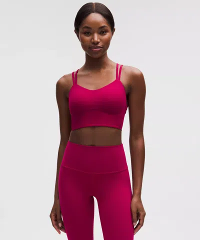 Lululemon Like A Cloud Longline Bra In Pink