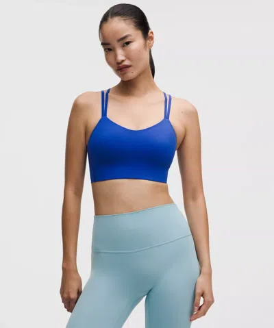 Lululemon Like A Cloud Longline Bra In Blue