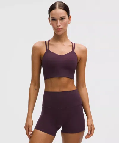Lululemon Like A Cloud Longline Bra In Burgundy