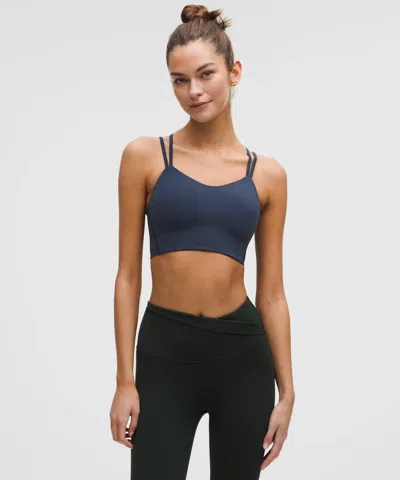 Lululemon Like A Cloud Longline Bra Light Support, B/c Cup In Blue