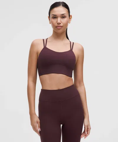 Lululemon Like A Cloud Longline Bra Light Support, B/c Cup In Brown
