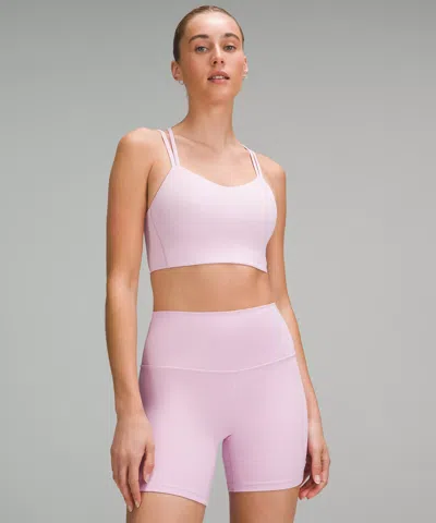 Lululemon Like A Cloud Longline Bra Light Support, B/c Cup In Pink