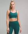 Lululemon Like A Cloud Longline Bra Light Support, B/c Cup In Green