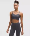 Lululemon Like A Cloud Longline Bra Light Support, B/c Cup In Gray