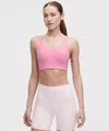 Lululemon Like A Cloud Longline Bra In Pink