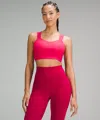 Lululemon Like A Cloud Longline Ribbed Bra Light Support, D/dd Cups In Red