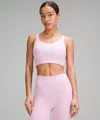 Lululemon Like A Cloud Longline Ribbed Bra Light Support, D/dd Cups In Pink
