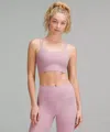 Lululemon Like A Cloud Ribbed Longline Bra Light Support, B/c Cup In Purple