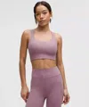 Lululemon Like A Cloud Ribbed Longline Bra Light Support, D/dd Cup In Pink