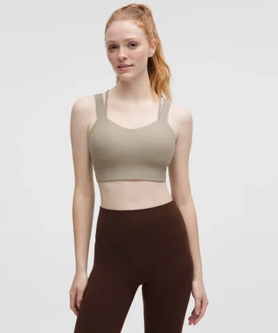 Lululemon Like A Cloud Ribbed Longline Bra Light Support, D/dd Cup