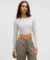 Lululemon Logo Charm Ribbed Waist-tie Long-sleeve Shirt