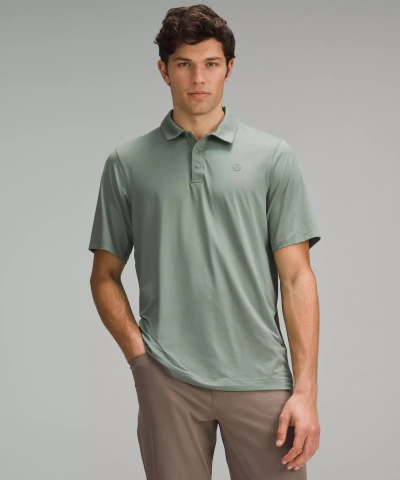 Lululemon Logo Sport Polo Short Sleeve In Green