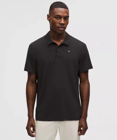 Lululemon Logo Sport Polo Short Sleeve In Black