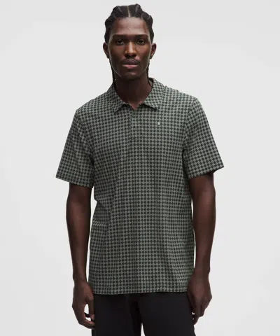 Lululemon Logo Sport Polo Short Sleeve In Gray