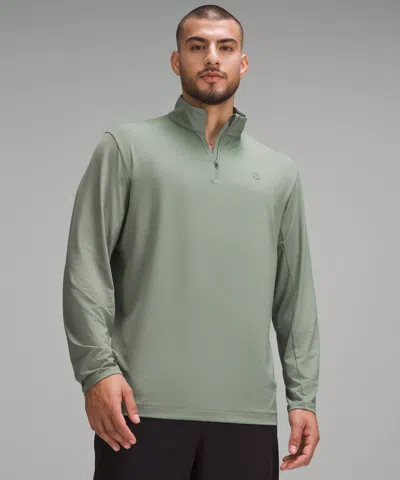 Lululemon Long-sleeve Golf Half Zip In Green