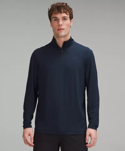 Lululemon Long-sleeve Golf Half Zip In Blue