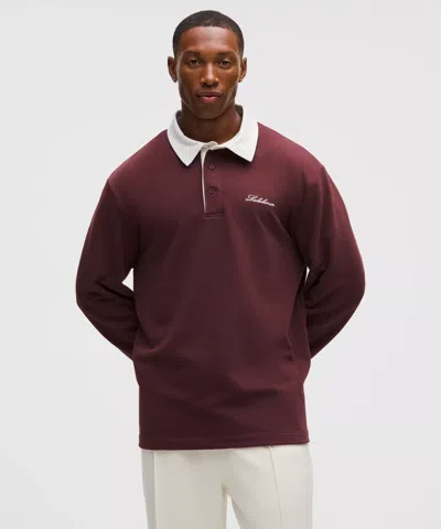 Lululemon Long-sleeve Rugby Shirt In Burgundy