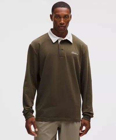 Lululemon Long-sleeve Rugby Shirt In Brown