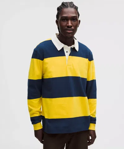 Lululemon Long-sleeve Cotton Rugby Shirt In Multi