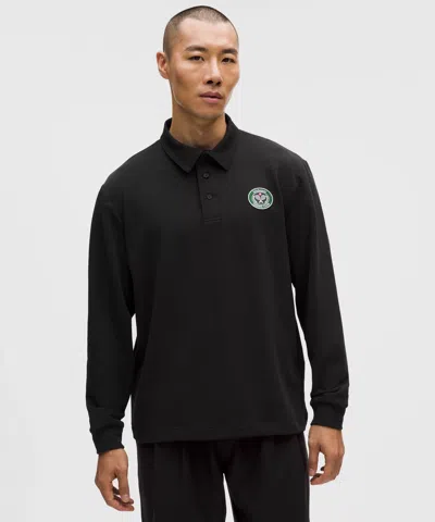 Lululemon Long-sleeve Rugby Shirt In Black