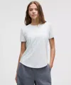 Lululemon Love Curved-hem Crewneck T-shirt In White