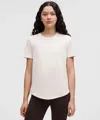 Lululemon Love Curved-hem Crewneck T-shirt In White