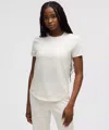 Lululemon Love Curved-hem Crewneck T-shirt In White