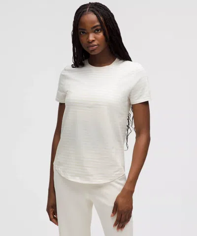 Lululemon Love Curved-hem Crewneck T-shirt In White