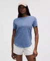 Lululemon Love Curved-hem Crewneck T-shirt In Blue