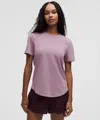 Lululemon Love Curved-hem Crewneck T-shirt In Purple