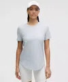 Lululemon Love Curved-hem Crewneck T-shirt In Neutral