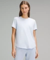 Lululemon Love Curved-hem Crewneck T-shirt In Blue