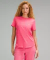Lululemon Love Curved-hem Crewneck T-shirt In Pink