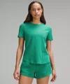 Lululemon Love Curved-hem Crewneck T-shirt In Green