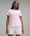 Lululemon Love Curved-hem Crewneck T-shirt In Pink