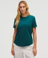 Lululemon Love Curved-hem Crewneck T-shirt In Green