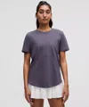 Lululemon Love Curved-hem Crewneck T-shirt In Blue